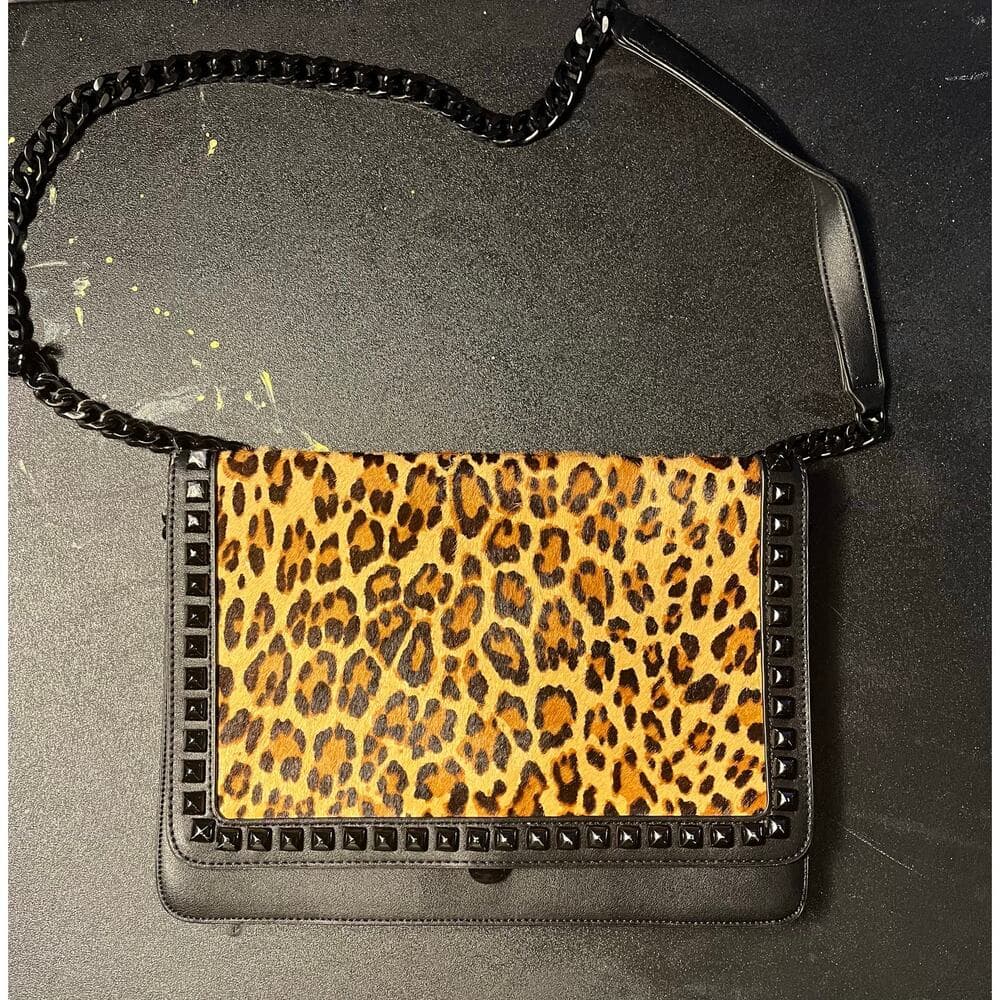 Aldo Women’s Crossbody Bag leopard print 12” W X 9” L - Thumbnail 2