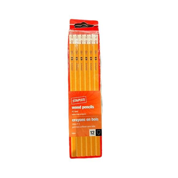 12 Staples Number 2 Wood Pencils - Thumbnail 4