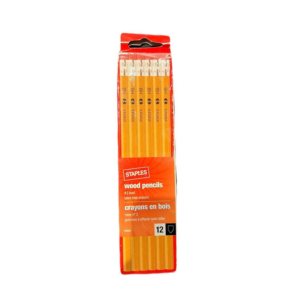 12 Staples Number 2 Wood Pencils - Thumbnail 3