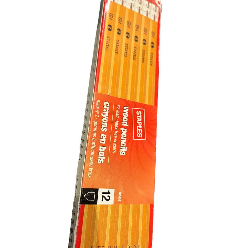 12 Staples Number 2 Wood Pencils - Thumbnail 2