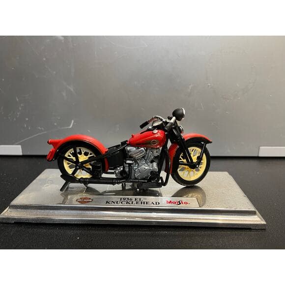 1936 EL Knucklehead Harley Davidson Toy motorcycle 5” W X 2” L - Thumbnail 6