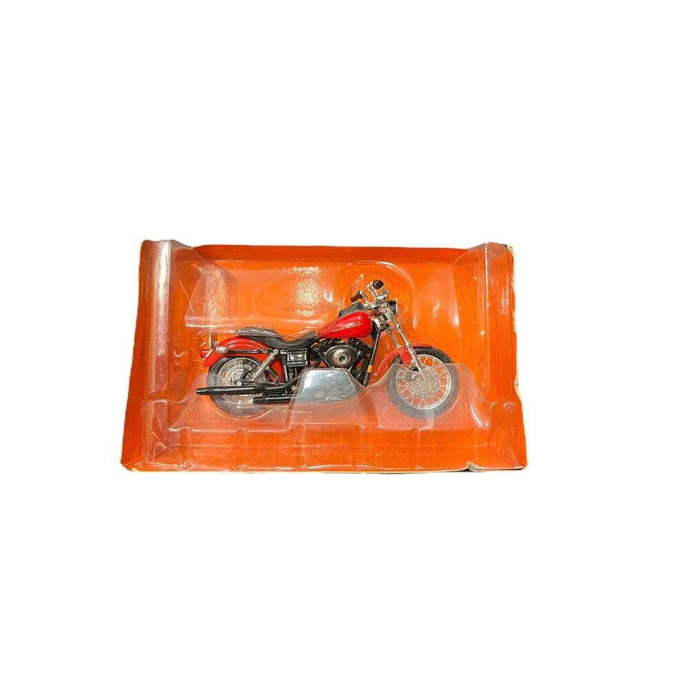 Harley Davidson Black & Red Motorcycle Toy 5” W X 2” L - Thumbnail 4