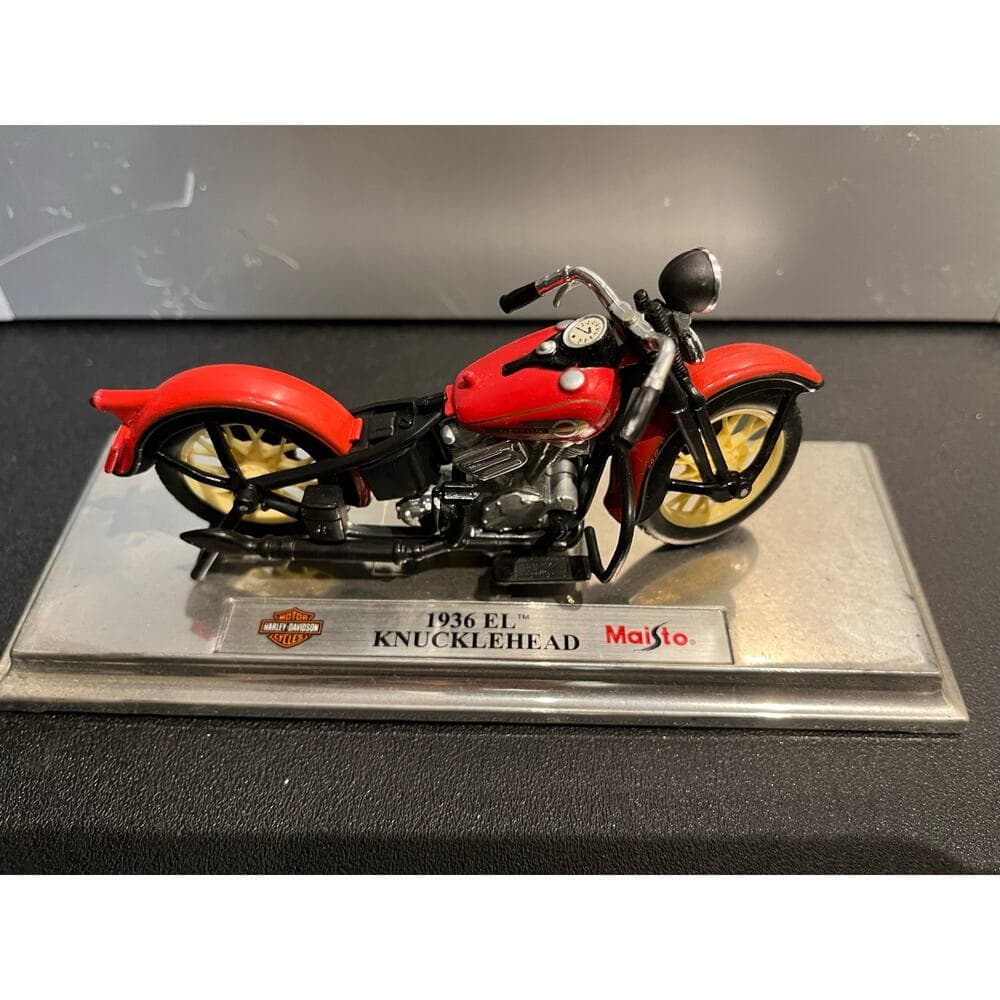 1936 EL Knucklehead Harley Davidson Toy motorcycle 5” W X 2” L - Thumbnail 4