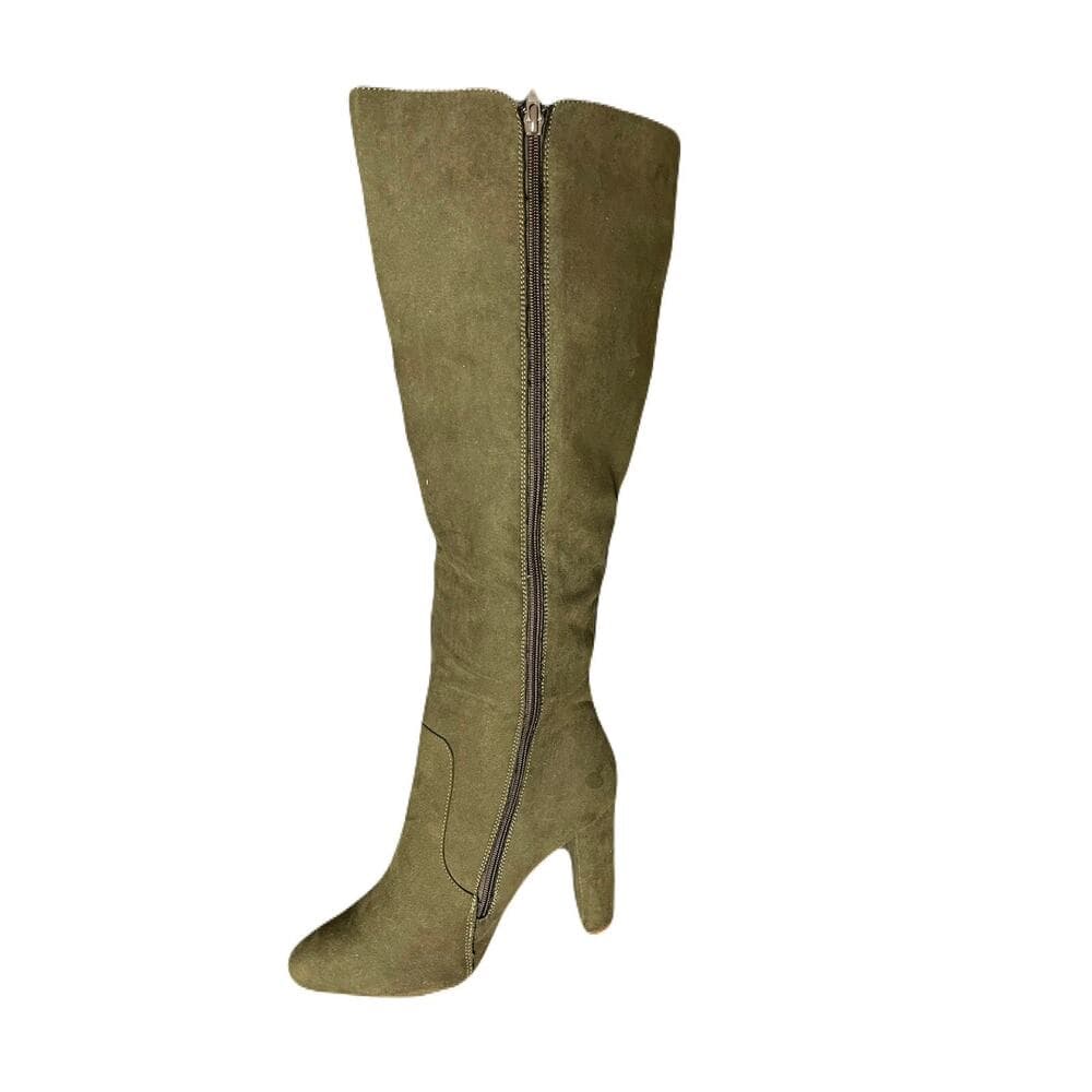 Just Fabulous Olive Green Long Boots Size 8.5 - Thumbnail 3