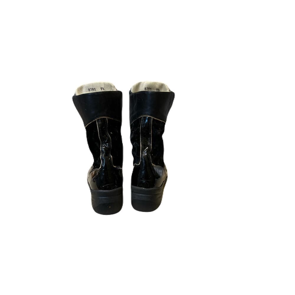 Black Women’s Boot, Shoes With Gold Lining Size 10 - Thumbnail 4
