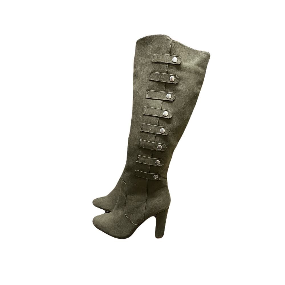Just Fabulous Olive Green Long Boots Size 8.5 - Thumbnail 2