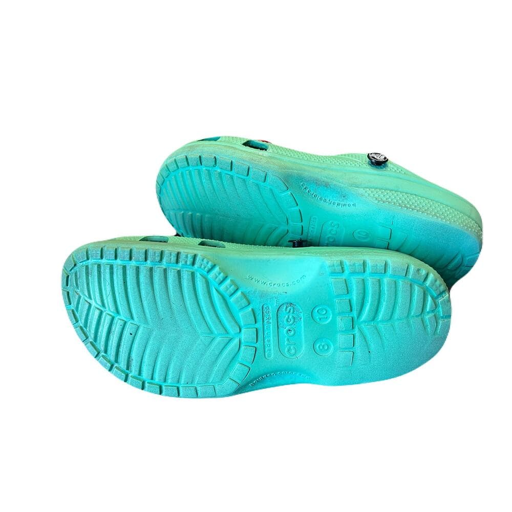 Crocs Women’s Teal Slippers Size 8 Missing The Back Strap - Thumbnail 3