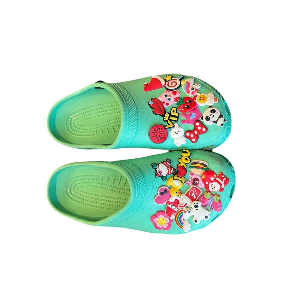 Crocs Women’s Teal Slippers Size 8 Missing The Back Strap - Thumbnail 2