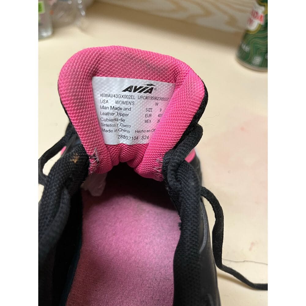 Women’s Avia5000 Odor Control black pink accent 9 athletic shoes sneakers - Thumbnail 6