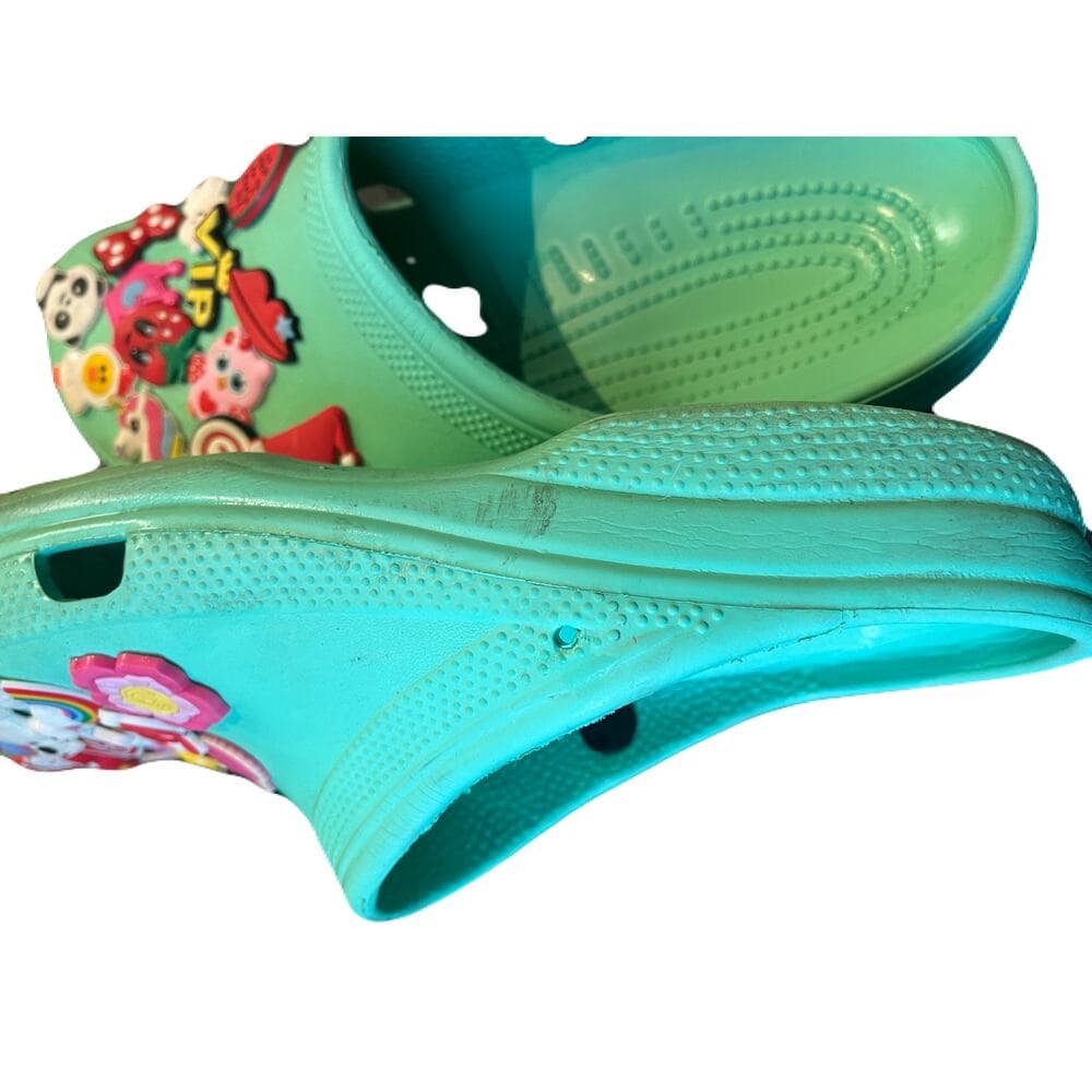 Crocs Women’s Teal Slippers Size 8 Missing The Back Strap - Thumbnail 5