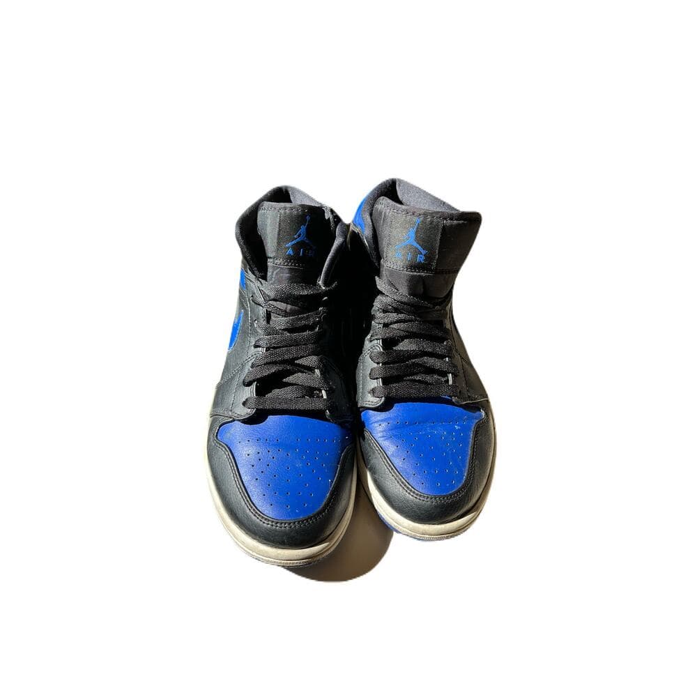 Nike Air Jordan 1 Mid 'Black Hyper Royal' with SKU 554724-068 - Thumbnail 2