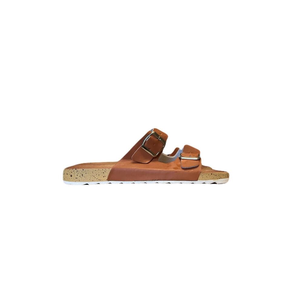 Womens Size 10 Tan Buckle Sandals - Slip On - Flip Flop Shoes - Thumbnail 5
