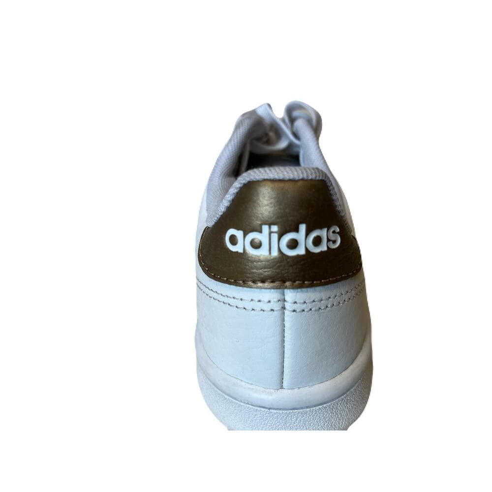 Adidas Advantage Kids Size 6 Shoes White Brown Athletic Low Trainer Sneakers - Thumbnail 4