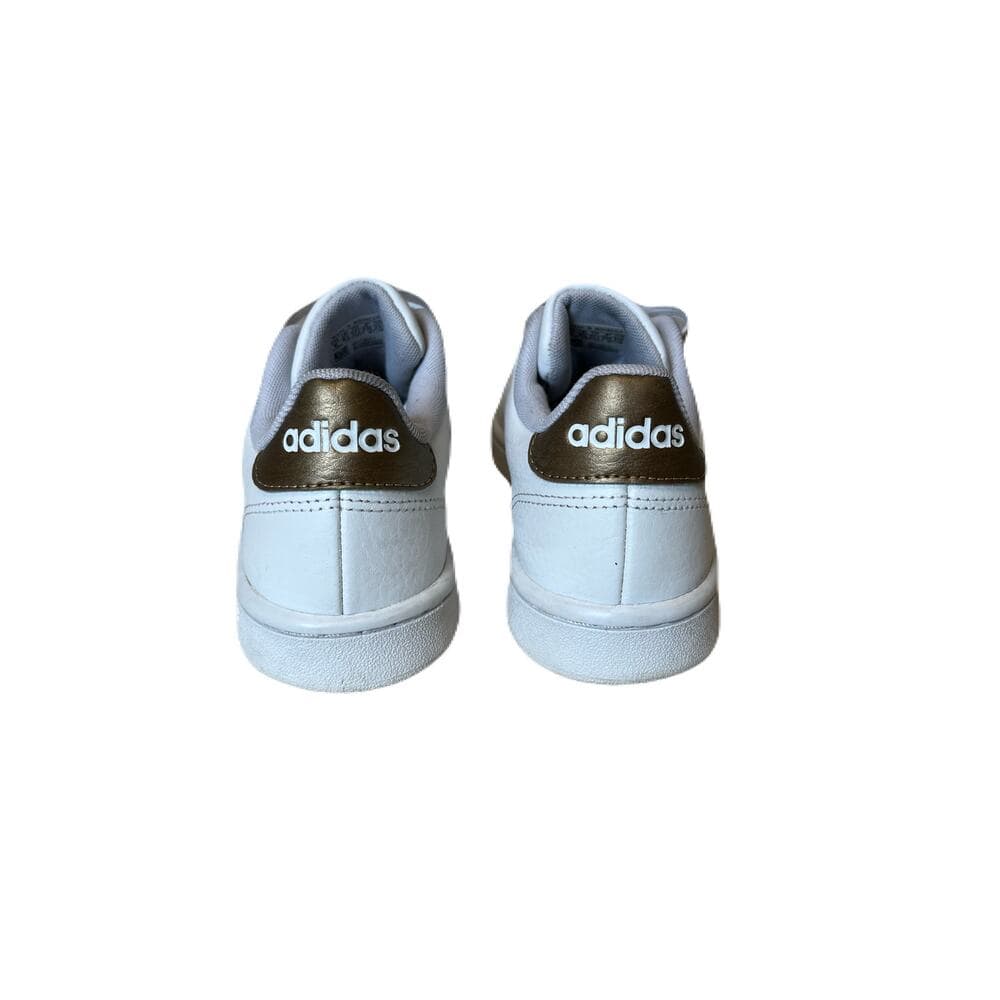 Adidas Advantage Kids Size 6 Shoes White Brown Athletic Low Trainer Sneakers - Thumbnail 3