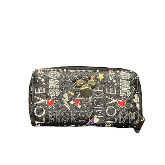 Black Mickey Mouse Women’s Wallet 8” W X 4” L - Thumbnail 4