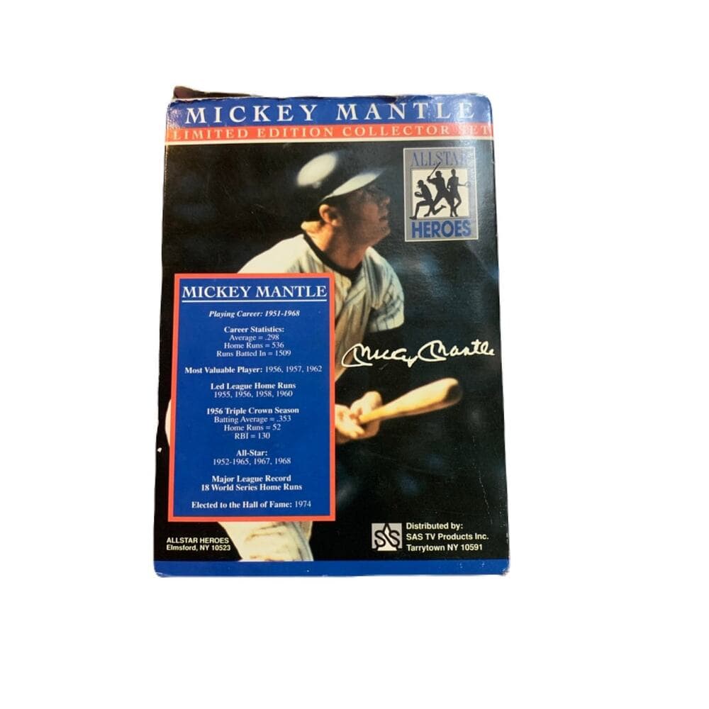 NY Yankees Mickey Mantle Replica Signed Baseball Ball COA Stand - Thumbnail 4