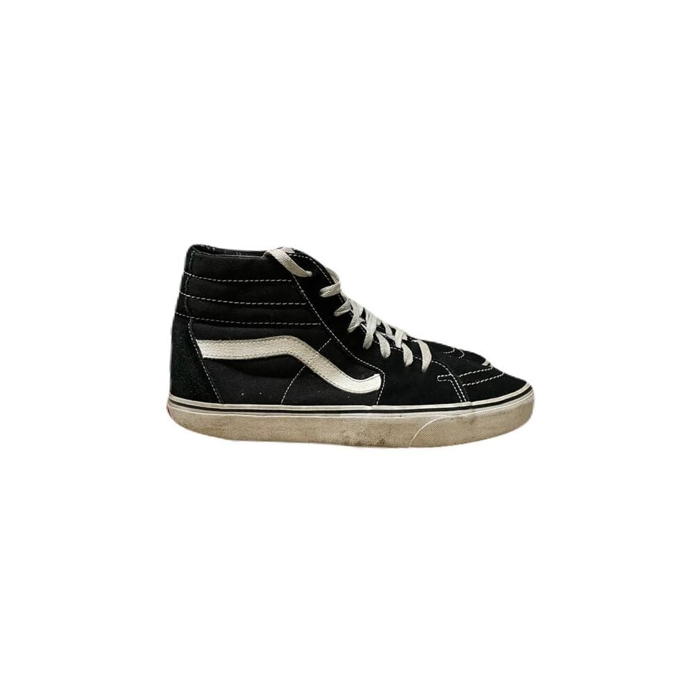 Vans Men’s Size 10 Sk8-Hi Black Lace Up High Sneakers Distressed - Thumbnail 6