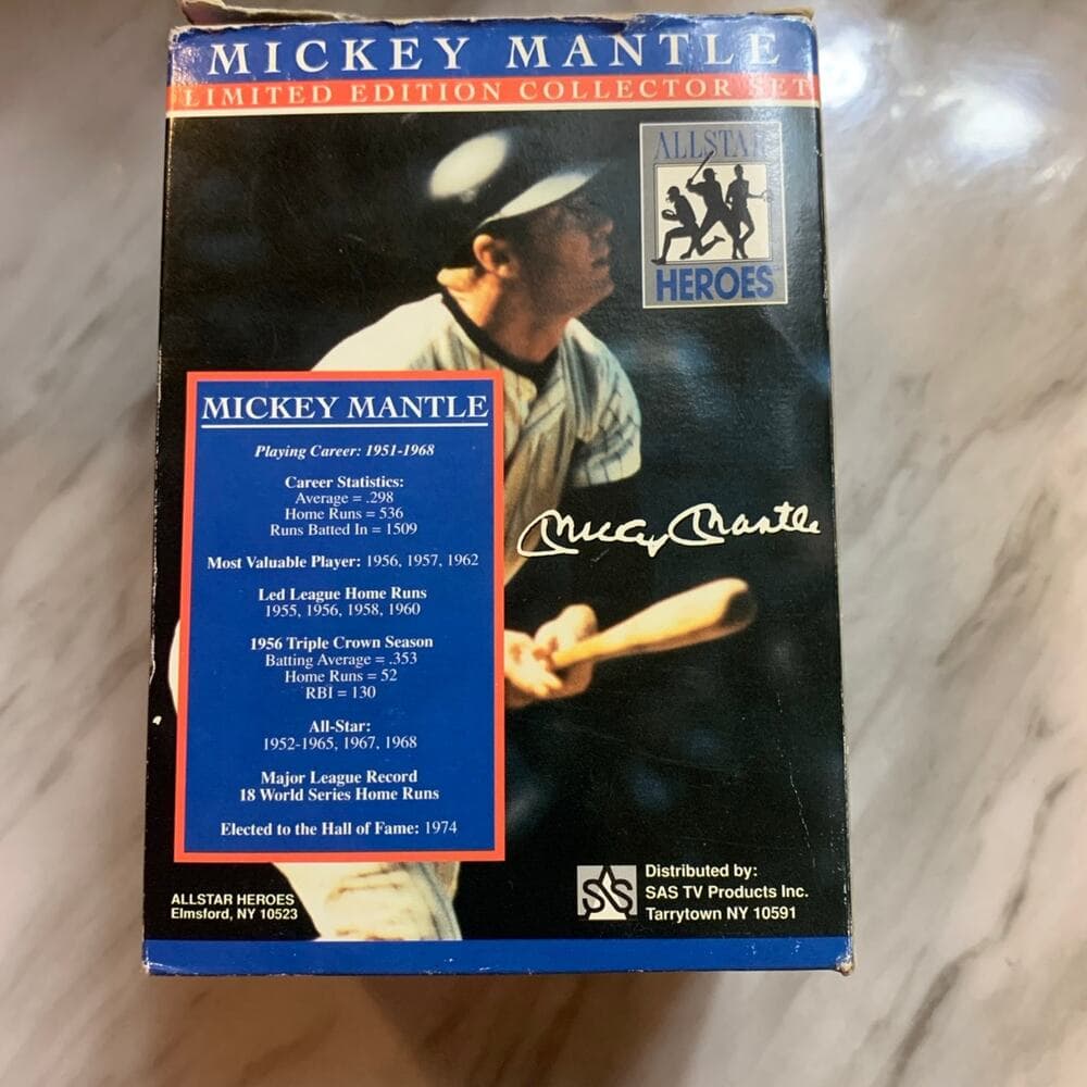 NY Yankees Mickey Mantle Replica Signed Baseball Ball COA Stand - Thumbnail 3