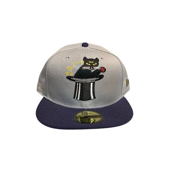 New Era Hat Size 7 5/8 Grey & Purple Black Cat - Thumbnail 8