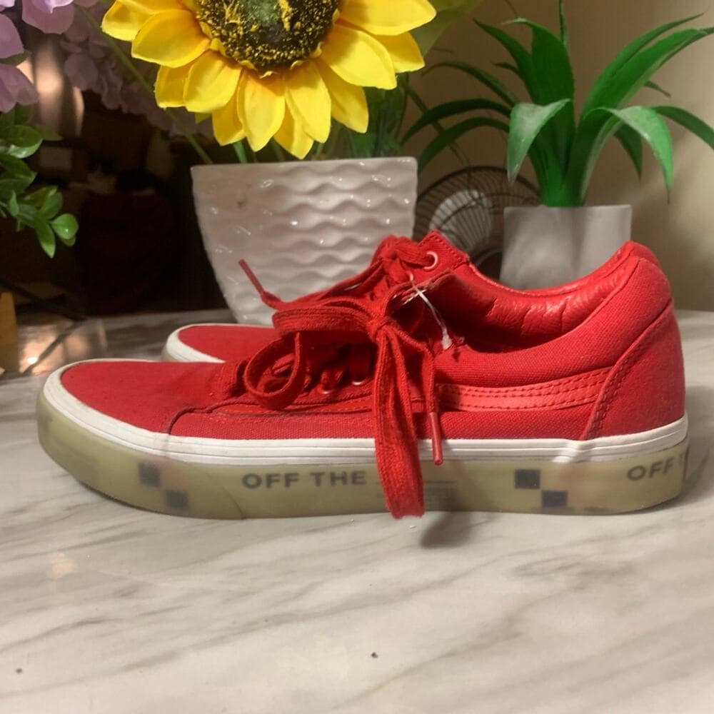 Size 7 - VANS Old Skool OTW Foxing - Translucent Red - Thumbnail 3