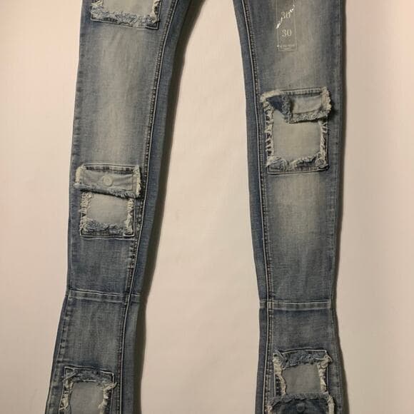 Si Tu Veux Superstack Indigo Wash Mens Jeans Size 32 - Thumbnail 10
