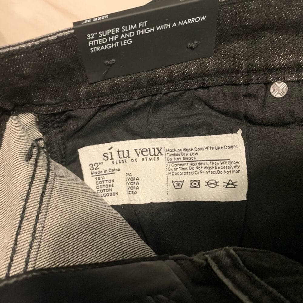 Si Tu Veux Superstack Black Mens Jeans Size 32 - Thumbnail 5