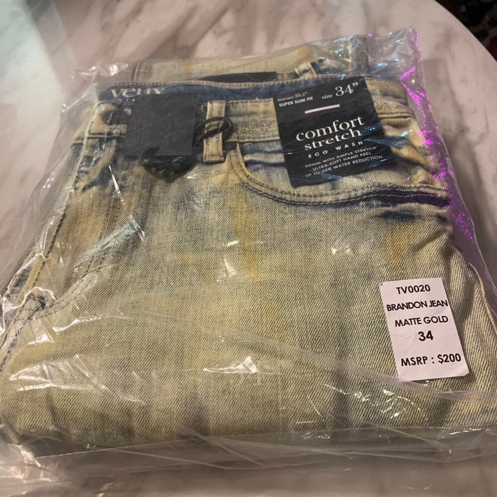 Si Tu Veux Superstack Matte Gold Mens Jeans 34 - Thumbnail 6