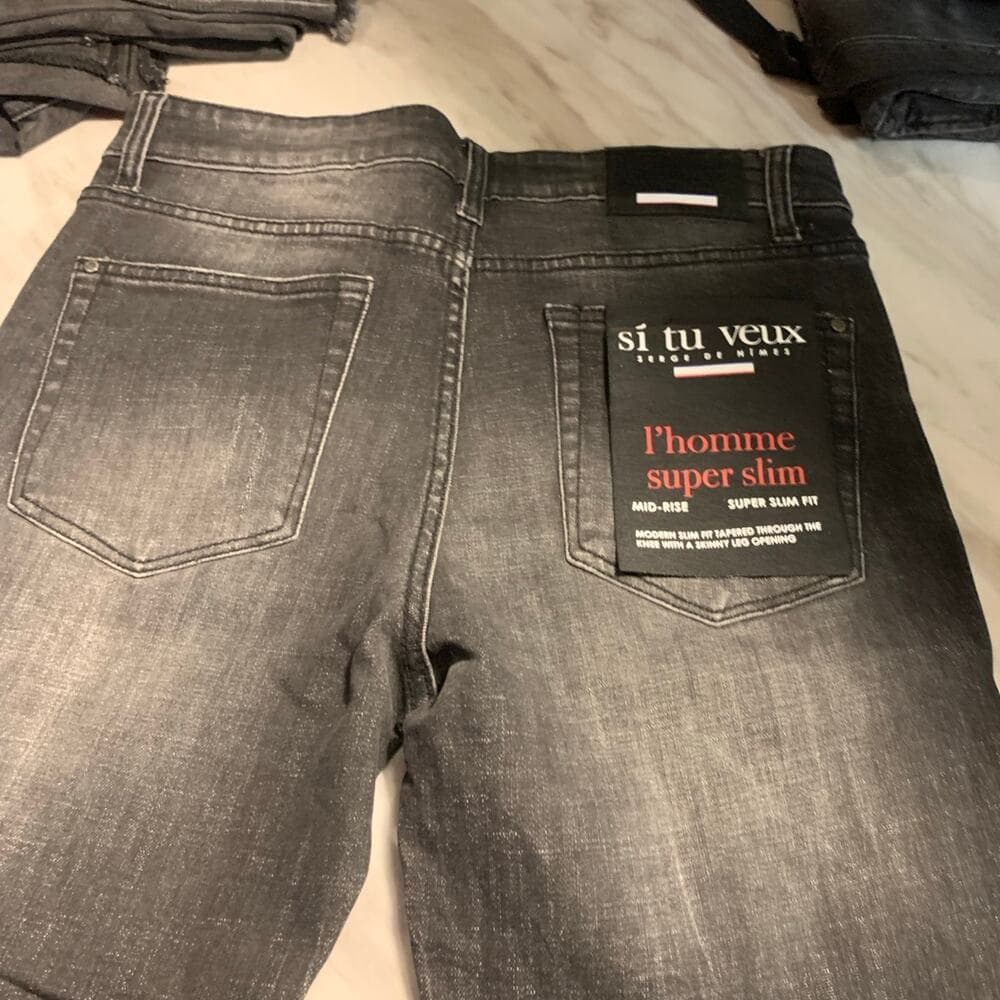 Si Tu Veux Superstack Black Mens Jeans Size 32 - Thumbnail 4