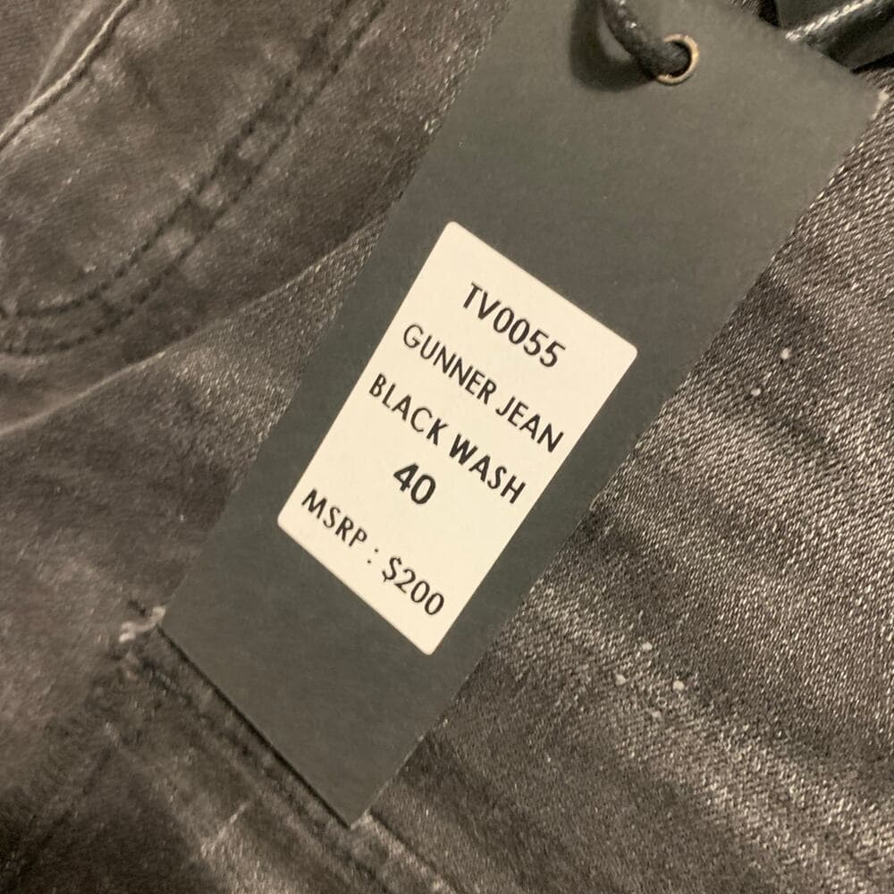 Si Tu Veux Superstack Black Wash Mens Jeans Size 40 - Thumbnail 6