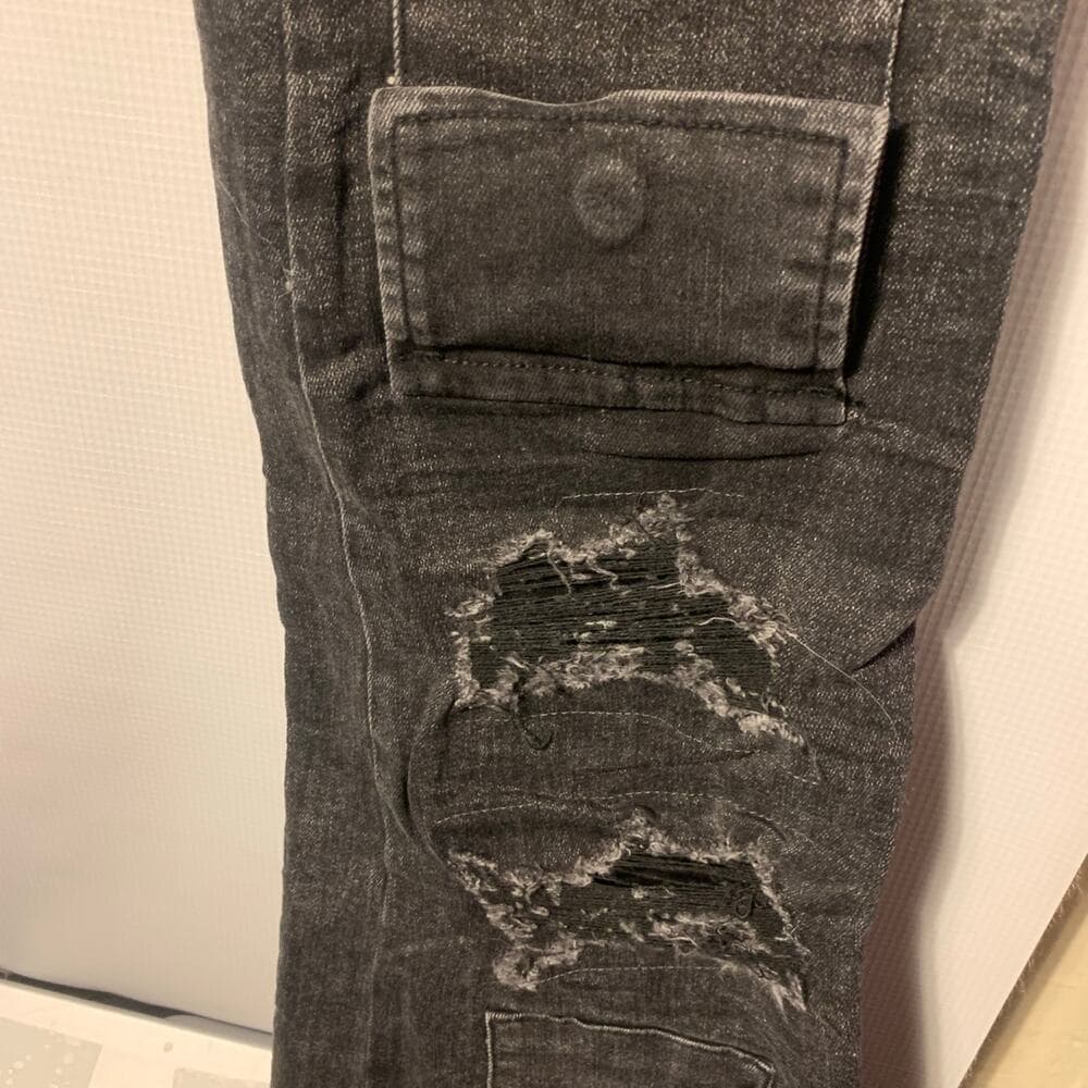 Si Tu Veux Superstack Black Wash Mens Jeans Size 40 - Thumbnail 3