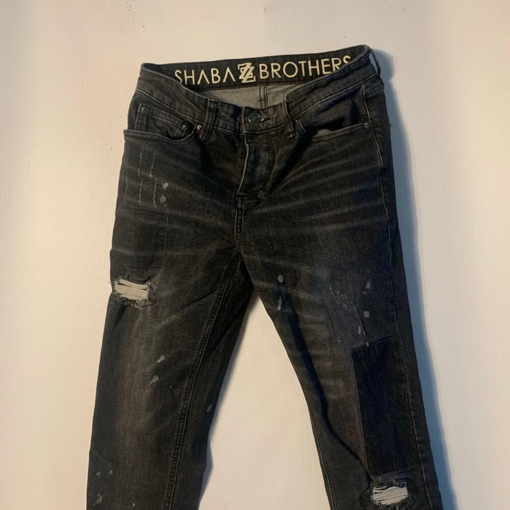 Shabaz Z Brothers Superstack Black Mens Jeans Size 30 - Thumbnail 2