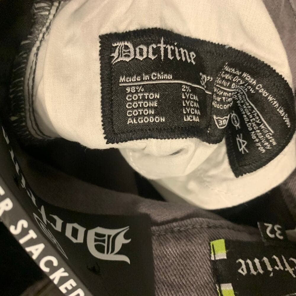 Doctrine Superstack Grey Mens Jeans Size 32 - Thumbnail 6