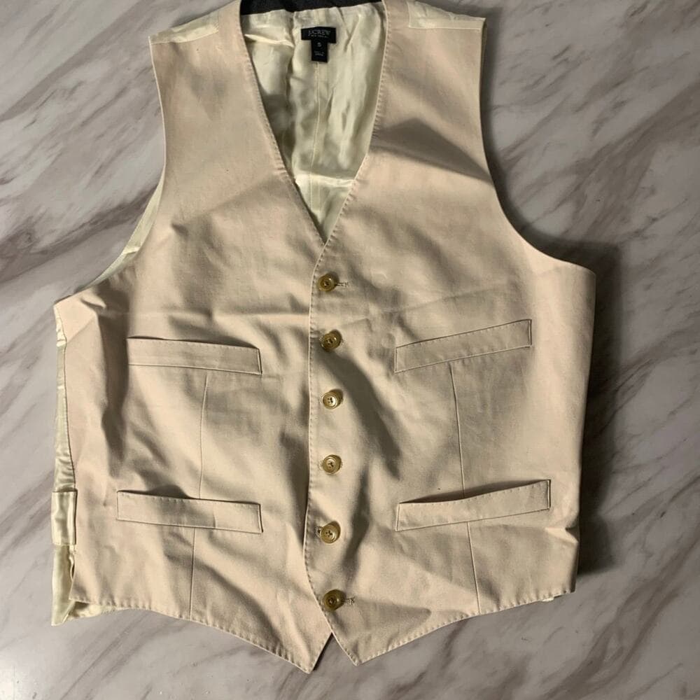 Vintage J. Crew New York Beige Vest