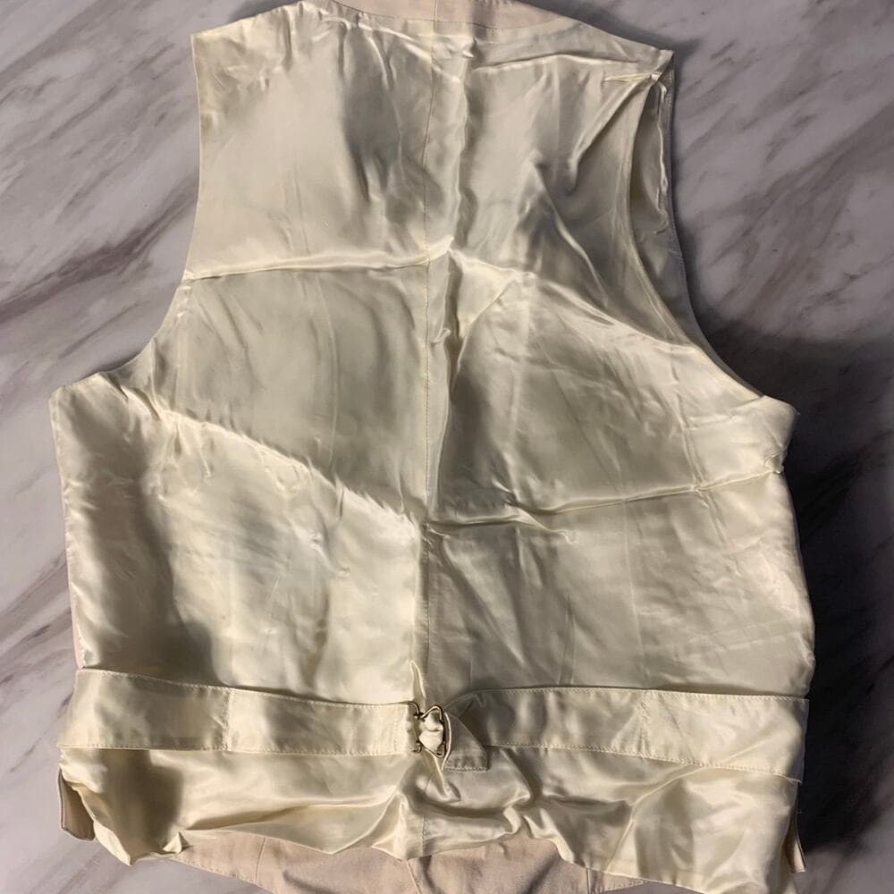 Vintage J. Crew New York Beige Vest - Thumbnail 4