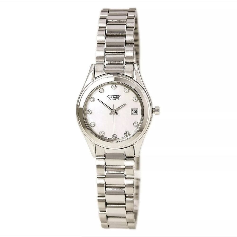 Citizen Women's Dress MOP Dial Steel Bracelet Swarovski Crystal Watch - Thumbnail 6