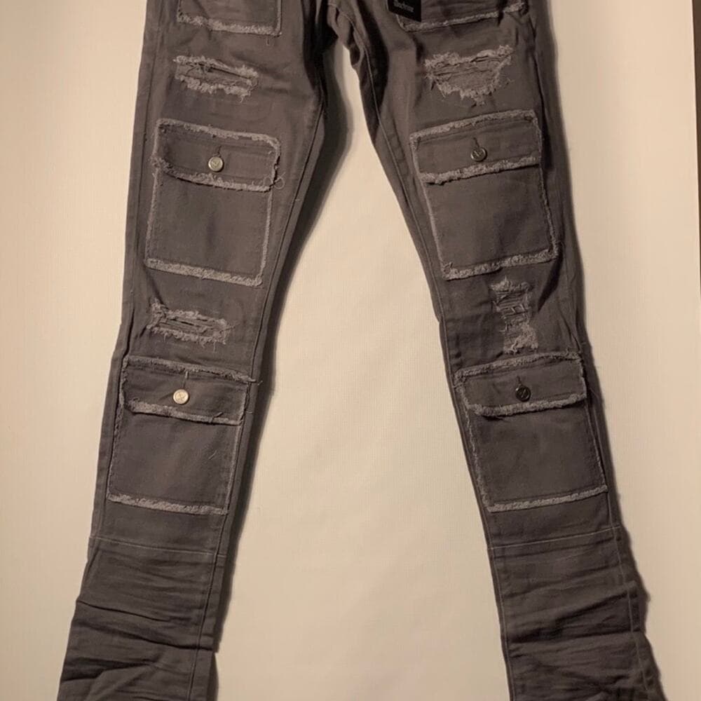 Doctrine Superstack Grey Mens Jeans Size 30 - Thumbnail 7
