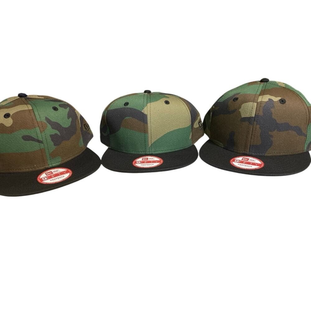 A Bundle of 3 New Era Hats SnapBack Army & Black - Thumbnail 9