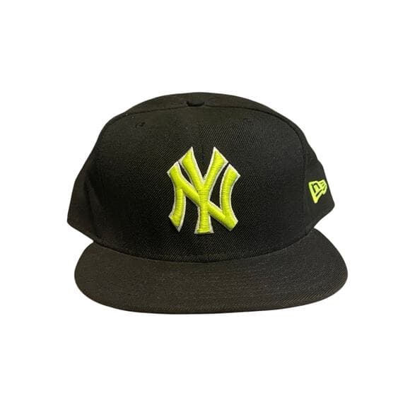 New York Yankees New Era Hat Size 8 Black & Green - Thumbnail 6