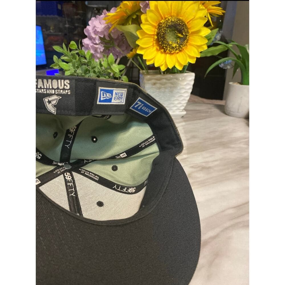 New Era Hat Size 7 5/8 Army & Orange - Thumbnail 4