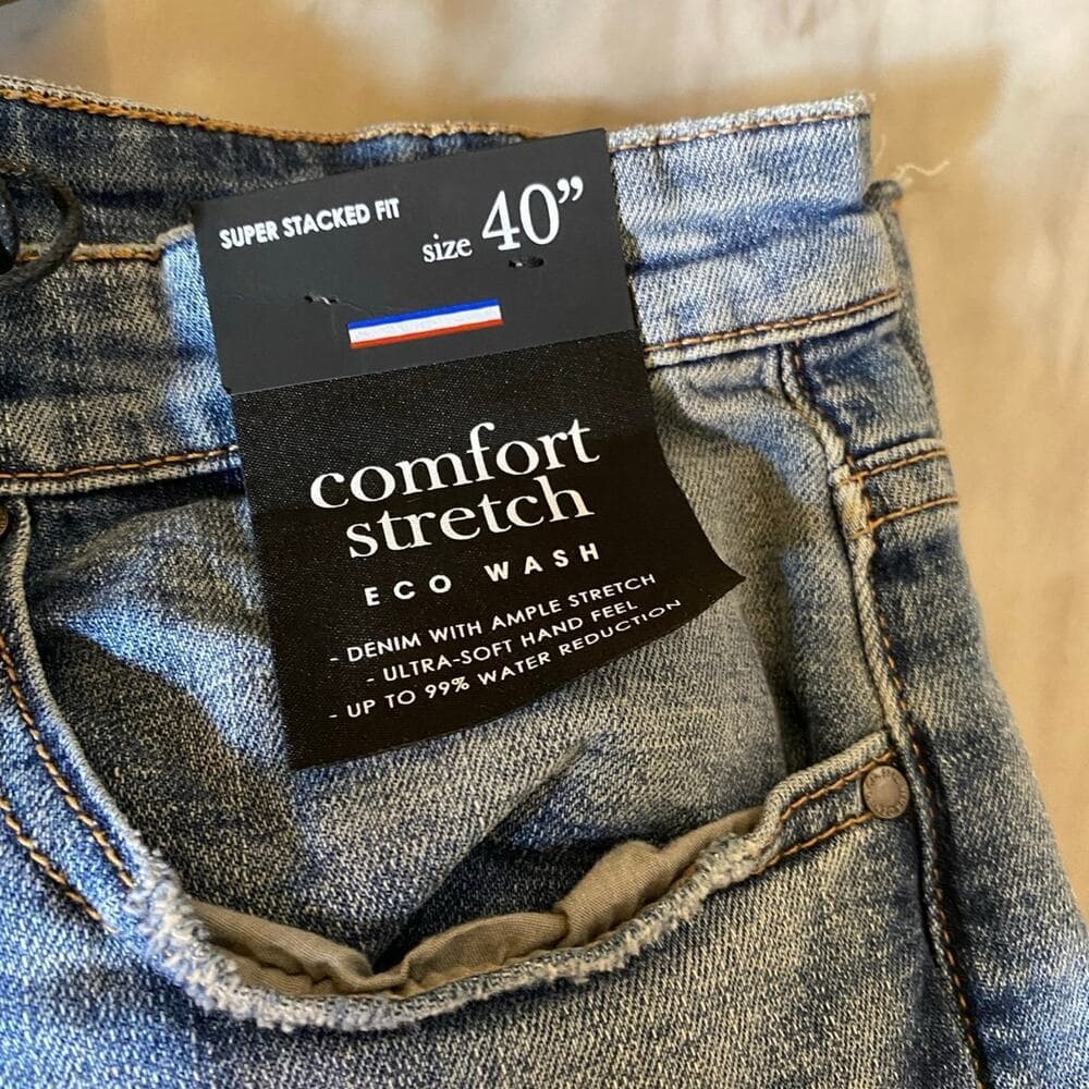 Si tu veux serge de nimes I’ homme super stacke Size 40 indigo wash - Thumbnail 5