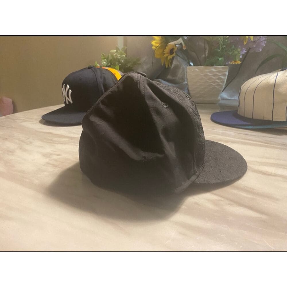 New Era Hat 7 5/8 Black & Gold 686 - Thumbnail 2