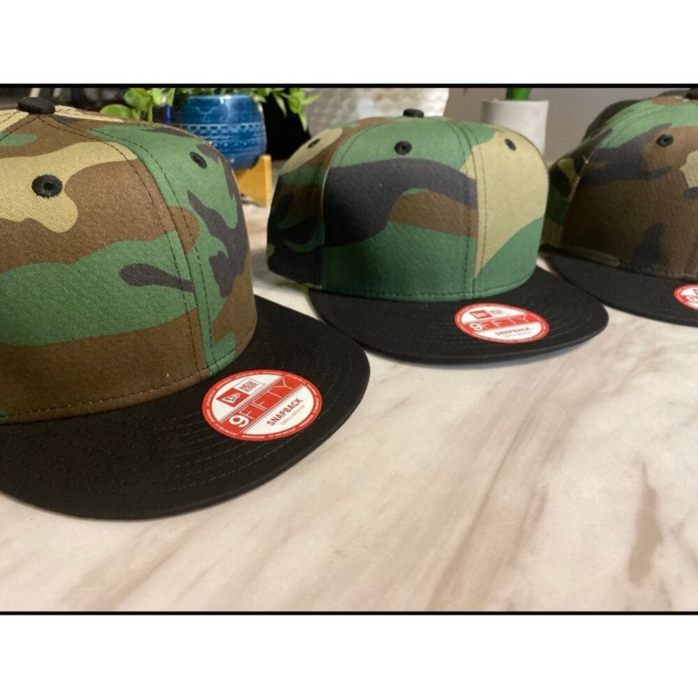 A Bundle of 3 New Era Hats SnapBack Army & Black - Thumbnail 2