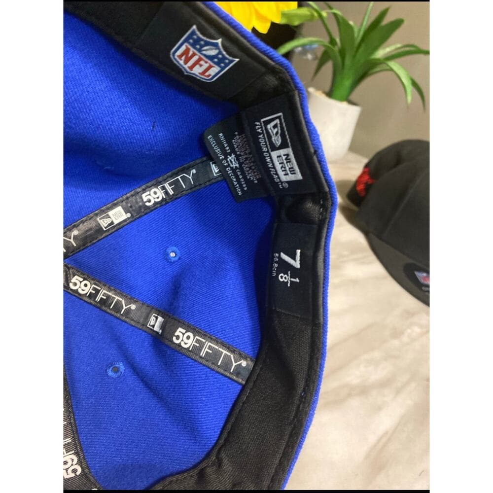 New Era Hat Size 7 1/8 Royal & White NY - Thumbnail 5