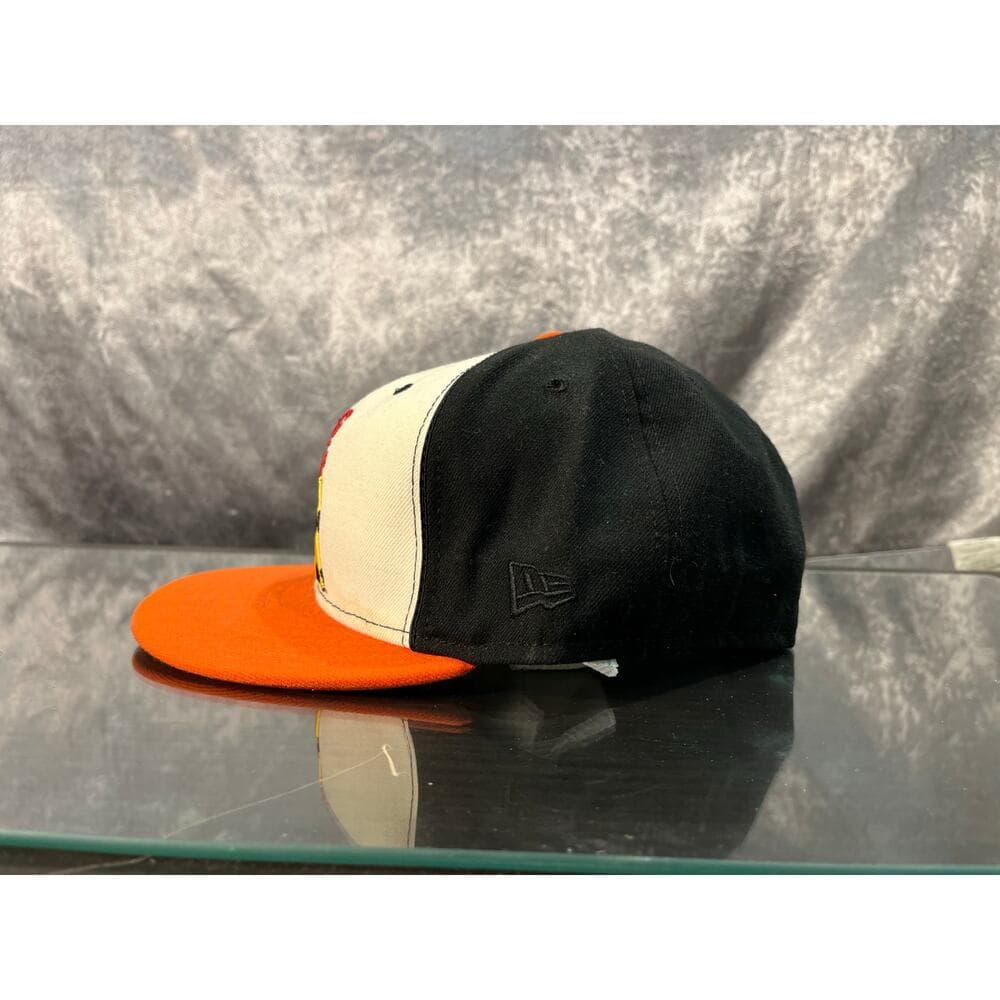 New Era Hat Size 7 5/8 Black/ White/Orange - Thumbnail 2