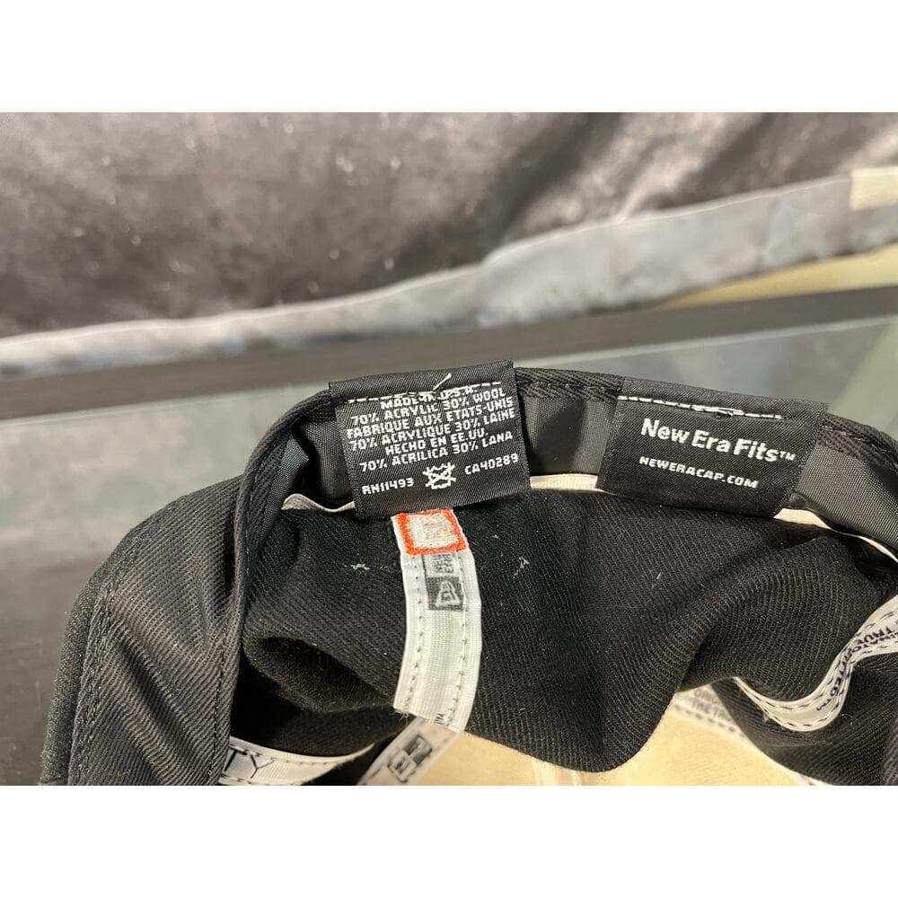 New Era Hat Size 7 5/8 Black/ White/Orange - Thumbnail 6