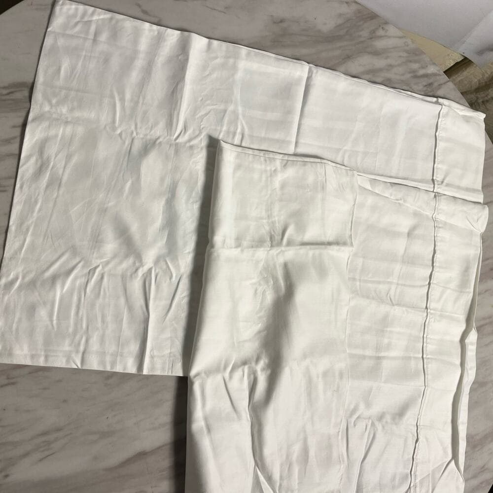2 hampton house pillowcase standard white solid cotton blend modern classic - Thumbnail 2