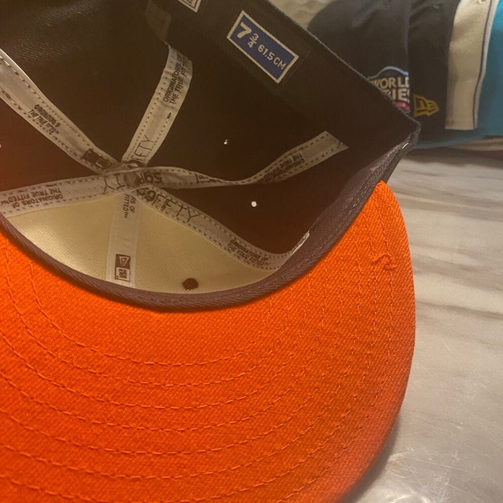 New Era Hat 7 3/4 Orange/White/Black - Thumbnail 3