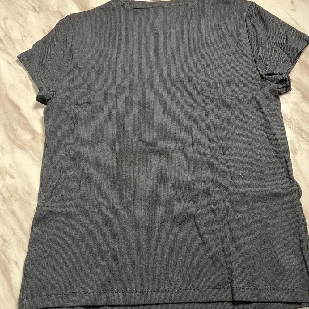 Gap Modern Rib T-Shirt Size XL/T Black - Thumbnail 4