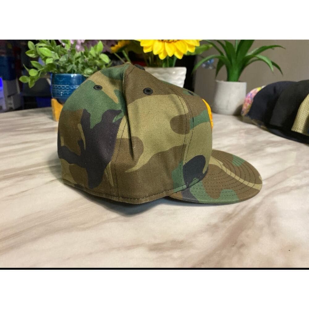 New Era Hat Size 7 5/8 Army & Orange - Thumbnail 3