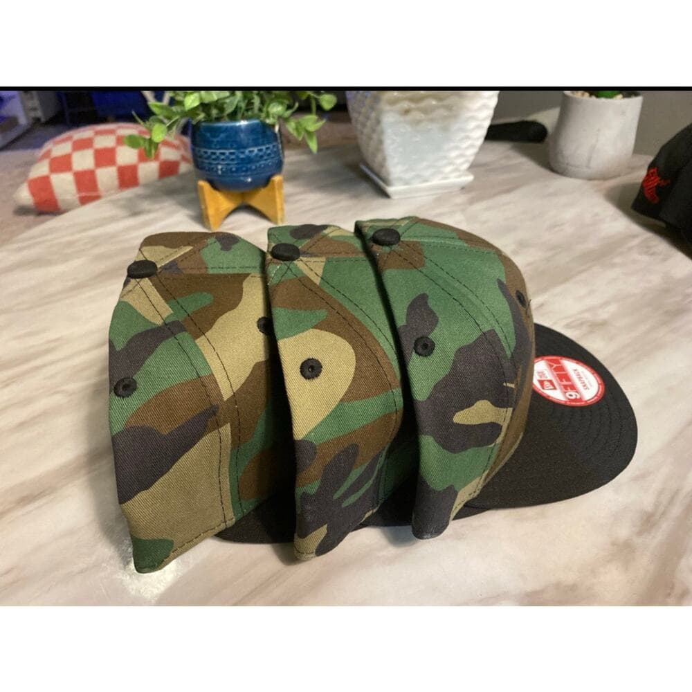 A Bundle of 3 New Era Hats SnapBack Army & Black - Thumbnail 7